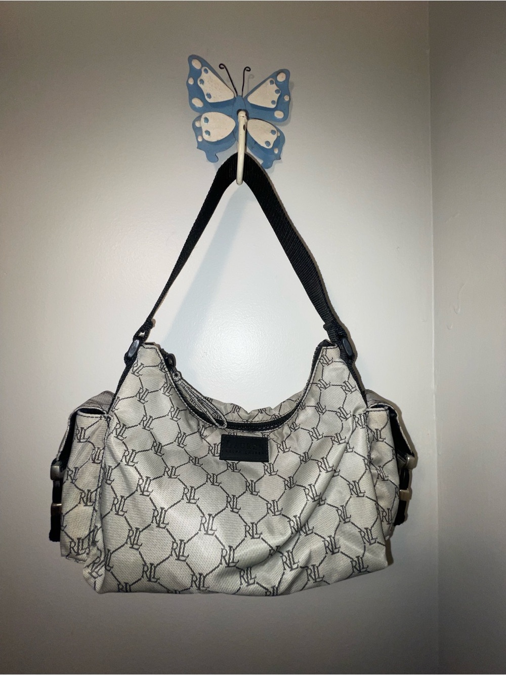 Vintage Ralph Lauren Monogram Hobo Bag